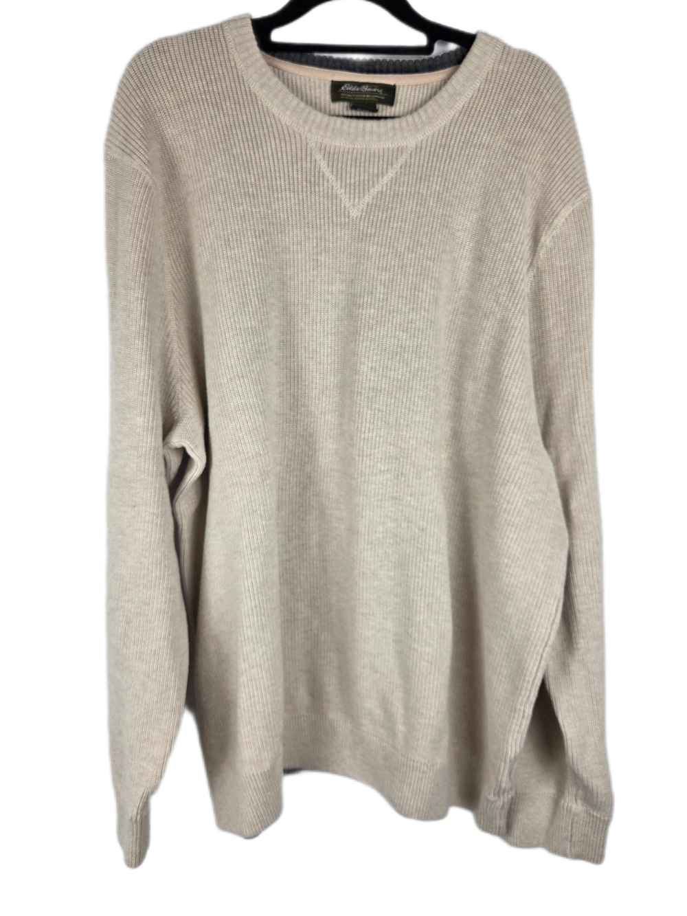 Eddie Bauer Men's Crewneck Sweater in Light Beige